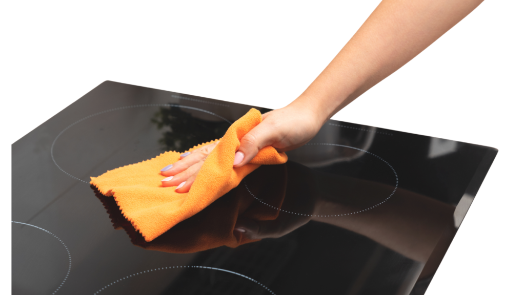 how to clean black glass stove top