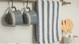 Towel hanging ideas in the kitchen.