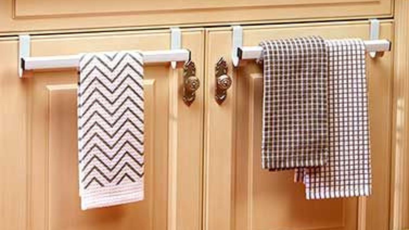 Towel Hanging Ideas In The Kitchen.