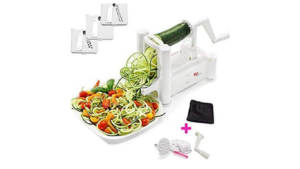WonderVeg Perfect Vegetable Slicer and Spiralizer with 7-Stainless Steel Blades